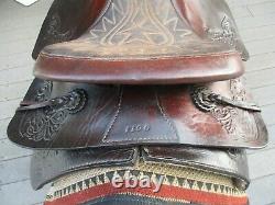 VINTAGE 15'' 1100 AMERICAN SADDLERY FORREST ROPER western saddle FQH bars 35.5LB