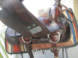 VINTAGE 15'' 1100 AMERICAN SADDLERY FORREST ROPER western saddle FQH bars 35.5LB