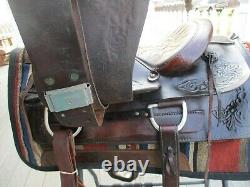 VINTAGE 15'' 1100 AMERICAN SADDLERY FORREST ROPER western saddle FQH bars 35.5LB