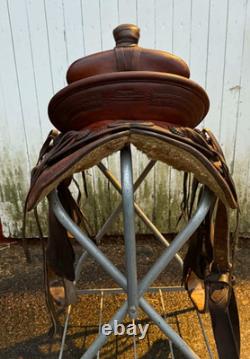 VINTAGE- George Lawrence Co. High Back Western Saddle 14 SUPPLE -WONDERFUL