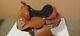 Vintage Leather Western Saddle 15 Black And Brown