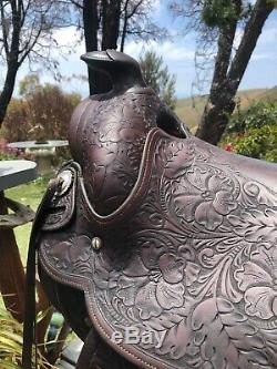 VISALIA SADDLE D E WALKER STERLING conchos western wade ranch show