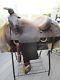 Vntage 15'' Longhorn Roper Western Brown Leather Saddle Qh Bars 35.6 Lb Usa