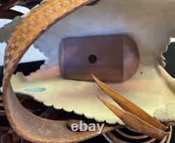 VTG Pugsley Brasil Salesman Sample Leather Saddle w Wood Stand Very good 9