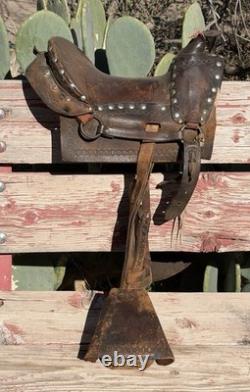 VTG-Youth/Kid-17.10.6-Western Ranch Saddle Horse Barrel-Nickel Studs/Tapadero