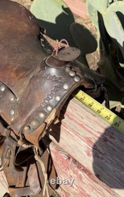 VTG-Youth/Kid-17.10.6-Western Ranch Saddle Horse Barrel-Nickel Studs/Tapadero