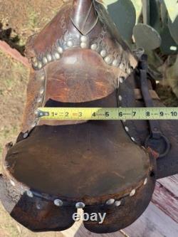VTG-Youth/Kid-17.10.6-Western Ranch Saddle Horse Barrel-Nickel Studs/Tapadero