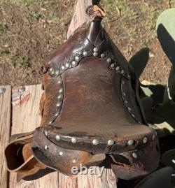 VTG-Youth/Kid-17.10.6-Western Ranch Saddle Horse Barrel-Nickel Studs/Tapadero