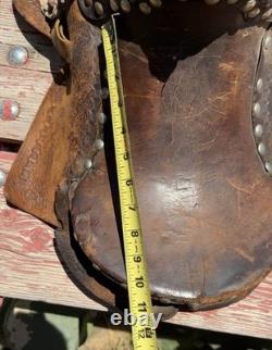 VTG-Youth/Kid-17.10.6-Western Ranch Saddle Horse Barrel-Nickel Studs/Tapadero