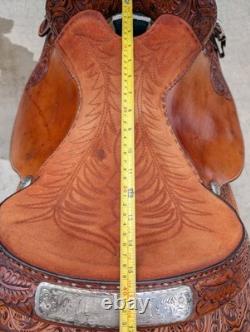 Very Nice Circle Y Equitation Western Saddle With Beautiful Tooling