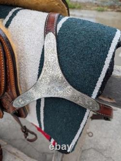 Very Nice Circle Y Equitation Western Saddle With Beautiful Tooling