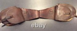 Very Rare Saddle Bags Maker Marked A. W. Brill Austin, Texas Leather Cowboy Bags