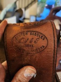 Victor Custom Tack Solid Sterling Silver + 12k Gold 16 FQHB Western Show Saddle