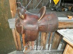 Vintage 13 Used Hamley Western Ranch Saddle