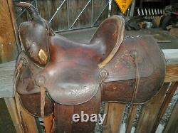 Vintage 13 Used Hamley Western Ranch Saddle