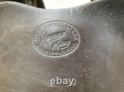 Vintage 14.5 Range King Western Saddle to Display or Restore, Tooled Leather