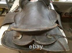 Vintage 14.5 Range King Western Saddle to Display or Restore, Tooled Leather