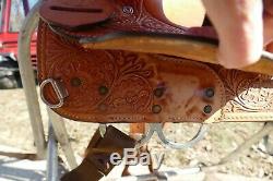 Vintage 14'' Circle Y Silver Equitation Western Show Saddle SQHB, Excellent cond