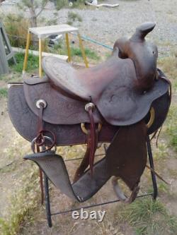 Vintage 14 Cowboy Collectable, Powder River Brand Western pleasure/Trail saddle