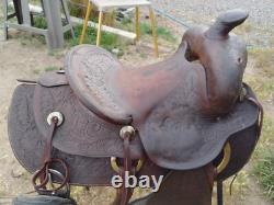 Vintage 14 Cowboy Collectable, Powder River Brand Western pleasure/Trail saddle