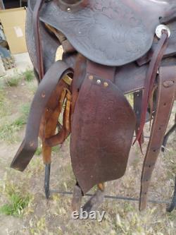 Vintage 14 Cowboy Collectable, Powder River Brand Western pleasure/Trail saddle