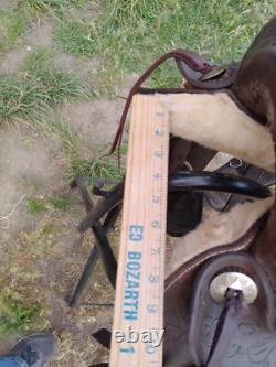 Vintage 14 Cowboy Collectable, Powder River Brand Western pleasure/Trail saddle