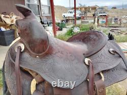 Vintage 14 Cowboy Collectable, Powder River Brand Western pleasure/Trail saddle
