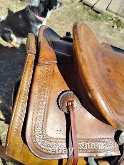 Vintage 14 Cowboy Collectable Western pleasure/Trail saddle, J. C. Higgins Maker