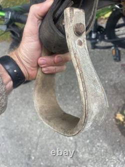 Vintage 14 Cowboy Western Saddle Red Leather John M Paul Rockford ill Rare 50's