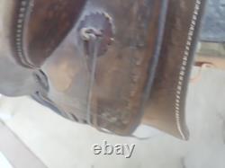 Vintage 15 Brown Leather Western Horse Saddle Roping Saddle # 3920