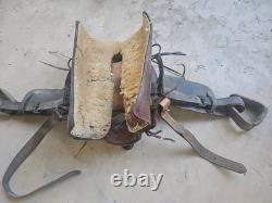 Vintage 15 Brown Leather Western Horse Saddle Roping Saddle # 3920