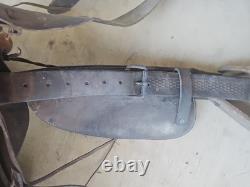 Vintage 15 Brown Leather Western Horse Saddle Roping Saddle # 3920