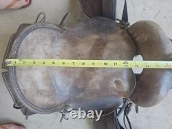 Vintage 15 Brown Leather Western Horse Saddle Roping Saddle # 3920
