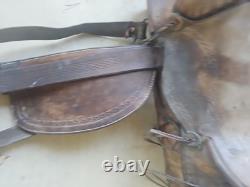Vintage 15 Brown Leather Western Horse Saddle Roping Saddle # 3920