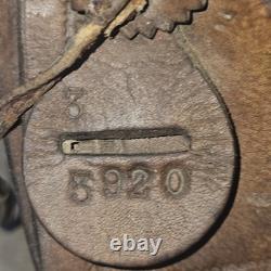 Vintage 15 Brown Leather Western Horse Saddle Roping Saddle # 3920