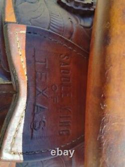 Vintage 15 Cowboy Western pleasure/Trail saddle, Saddle King Of Texas Maker