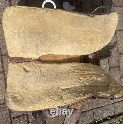 Vintage 15 Longhorn Tooled Roping Western Saddle Needs TLC & Restoration