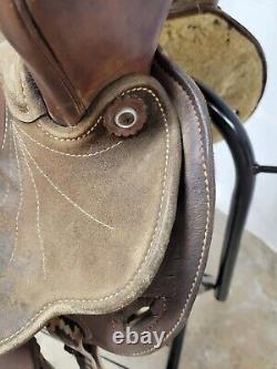 Vintage 15 Tex Tan Round Skirt Western Barrel Racing Saddle SQHB