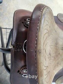 Vintage 15 Tex Tan Round Skirt Western Barrel Racing Saddle SQHB