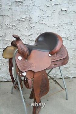 Vintage 16 Circle Y Western Park And Trail Saddle Semi QH Bars Reg Tree Pecan