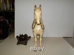 Vintage #59 Breyer Western Horse Brown Cinch Saddle O-ring Reins ca. 1951-53