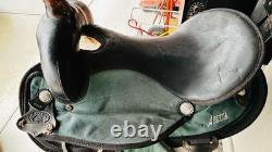 Vintage Abetta Cordura Nylon Synthetic West 20 Western Trail Saddle Green/Black
