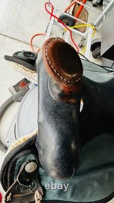 Vintage Abetta Cordura Nylon Synthetic West 20 Western Trail Saddle Green/Black