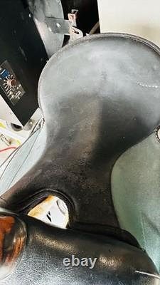 Vintage Abetta Cordura Nylon Synthetic West 20 Western Trail Saddle Green/Black