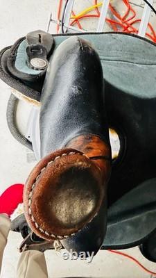 Vintage Abetta Cordura Nylon Synthetic West 20 Western Trail Saddle Green/Black