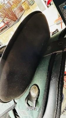 Vintage Abetta Cordura Nylon Synthetic West 20 Western Trail Saddle Green/Black