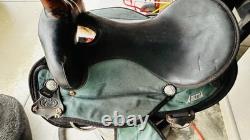 Vintage Abetta Cordura Nylon Synthetic West 20 Western Trail Saddle Green/Black