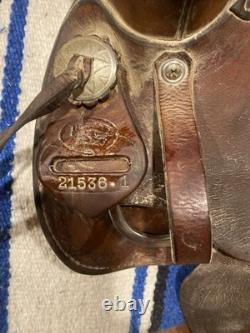 Vintage Action Co Western Saddle, 15 Padded Seat, Favorite For Trail Riders