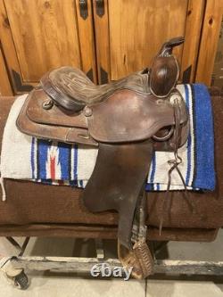 Vintage Action Co Western Saddle, 15 Padded Seat, Favorite For Trail Riders