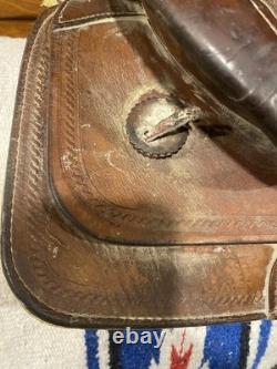 Vintage Action Co Western Saddle, 15 Padded Seat, Favorite For Trail Riders